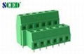 Double Levels PCB Terminal Block Green