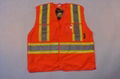 High visibility protection Reflective Safety Vest with pockets , 100% polyester 