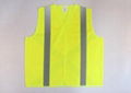 Polyester tricot 120gsm Hi-viz adult reflective safety vest zipper front 1