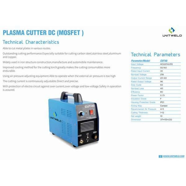 Good Reliability Cutting Machines Mosfet DC Plasma Cutter Air Pressure