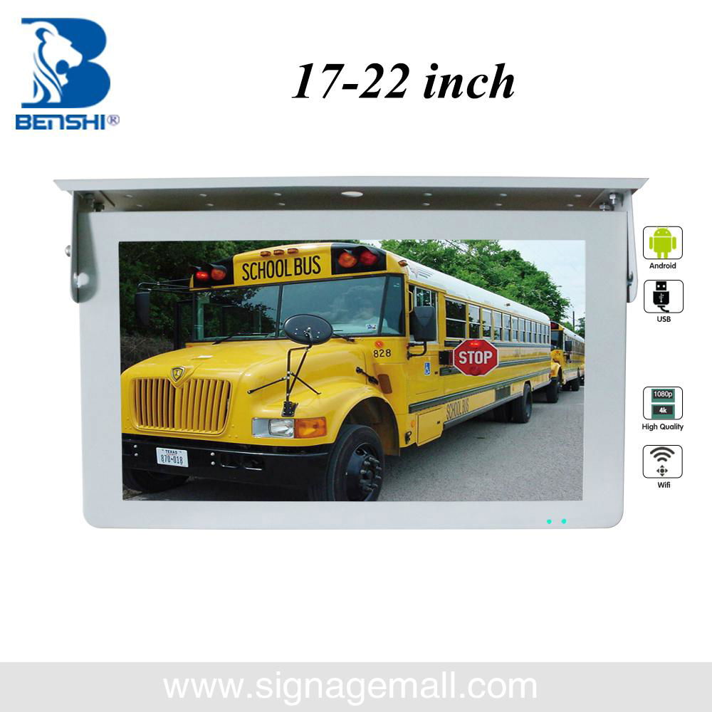 bus car digital signage display stands 2