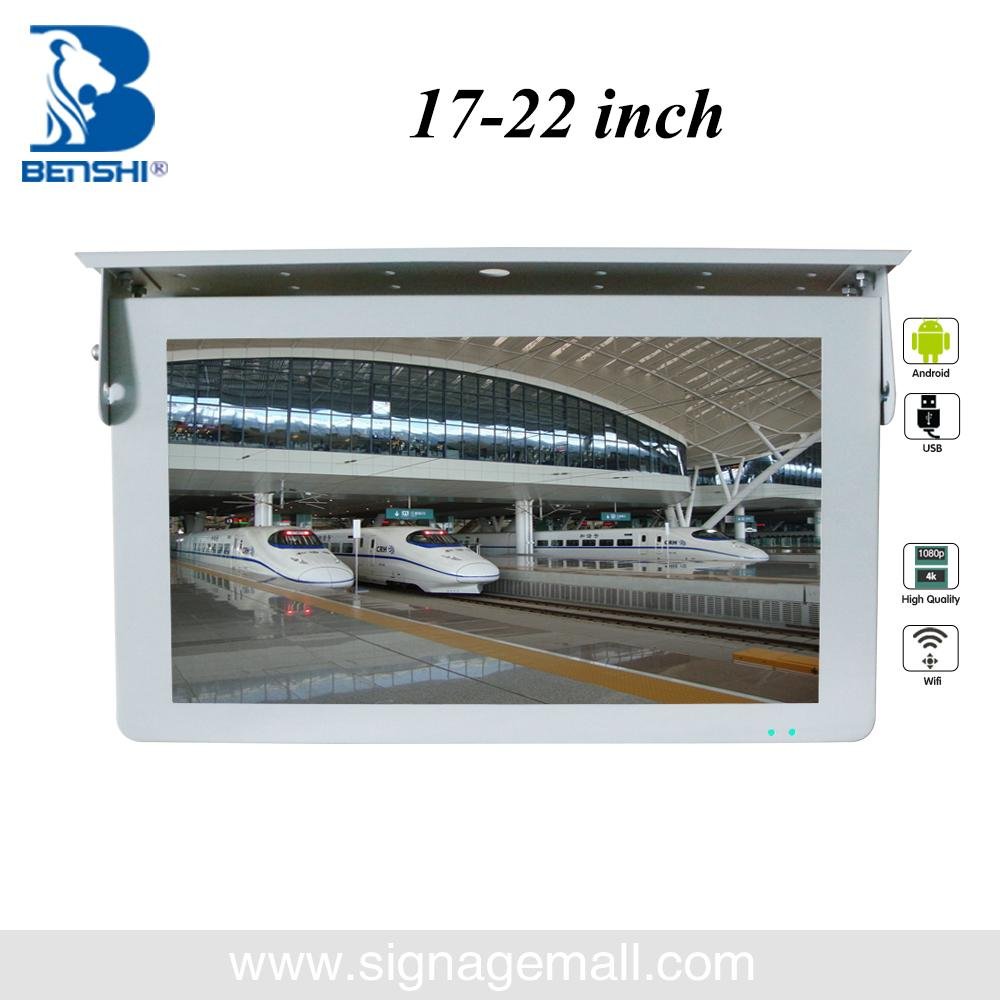 flexible led lcd bus car taxi players