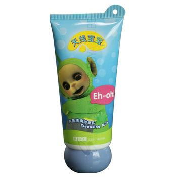 offset printing facial cleaner cream with screw top cap unique plastic tube tail