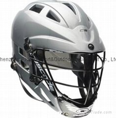 Cascade Youth CS Silver Lacrosse Helmet with Black Facemask 