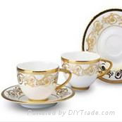 china decoration Italian coffe cup and saucer set ceramic dinnerware sets