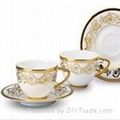 china decoration Italian coffe cup and saucer set ceramic dinnerware sets 1