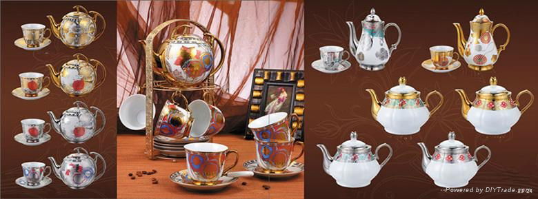 china decoration Italian coffe cup and saucer set ceramic dinnerware sets 4