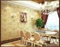 latest modern decorative pvc wallpaper for hotel; restaurant, and room with gree 2