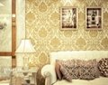 latest modern decorative pvc wallpaper for hotel; restaurant, and room with gree 3