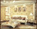 latest modern decorative pvc wallpaper for hotel; restaurant, and room with gree 5