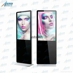 58 "+42" 3 screens lcd advertising display ,touch totem