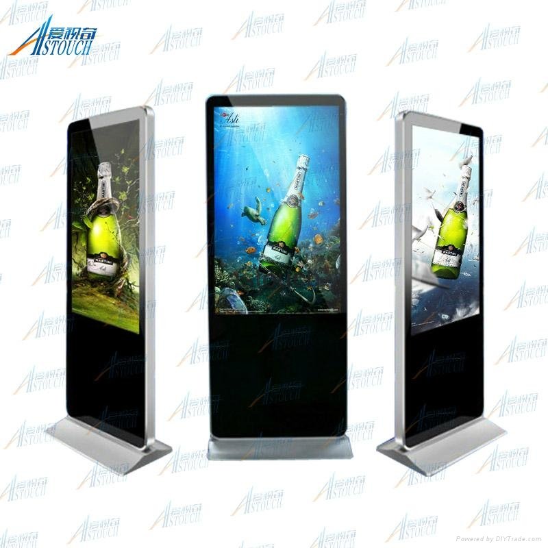 32''indoor floor standing IR touch advertising player with standalone 4