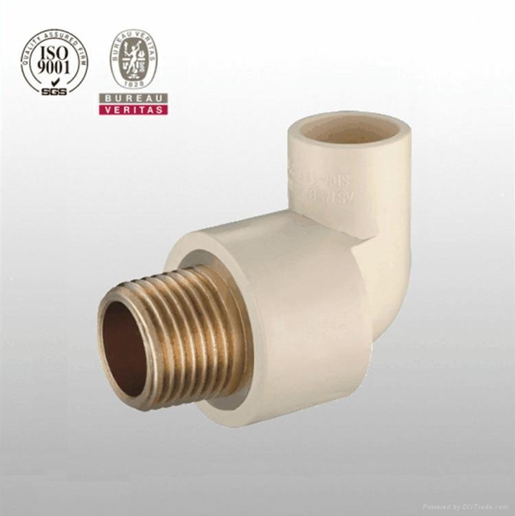 HJ brand CPVC ASTM D2846 pipe fitting brass male elbow