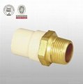 HJ brand CPVC astm d2846 pipe fitting male adapter with brass 1