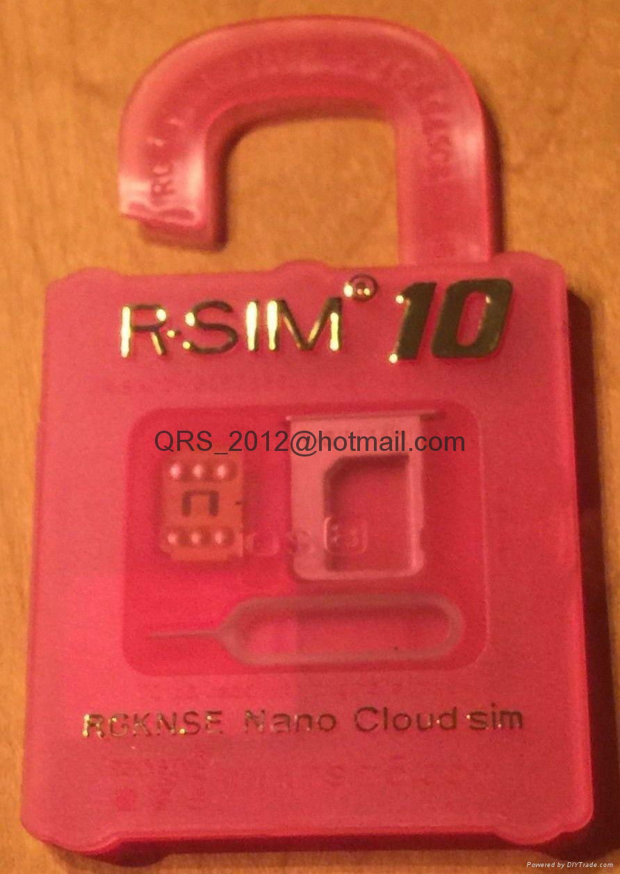 R-SIM 10 Card for iPhone 4S 5 5S 5C 6 plus 2G 3G 4G LTE iOS 8.x RSIM Nano Cloud 4