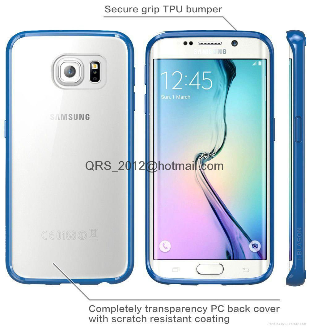 i-Blason Samsung Galaxy S6 Edge Halo Scratch Resistant Hybrid Clear Case  4