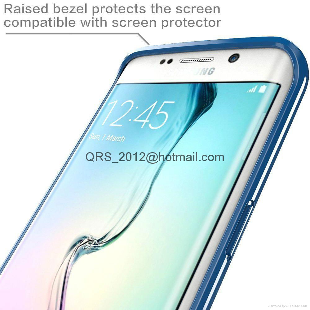 i-Blason Samsung Galaxy S6 Edge Halo Scratch Resistant Hybrid Clear Case  2