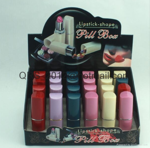 Lipstick Shape Pill Box Waterproof Aluminum Pill Case Bottle Holder Container Pill Box Pill Box China Trading Company Metal