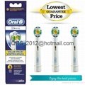 3 Oral B Braun 3D White Pro Bright replacement Electric TOOTHBRUSH HEADS EB18-3