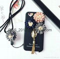 Flower pendant fringed iphone 7 case iphone6splus silicone case 6s soft  case