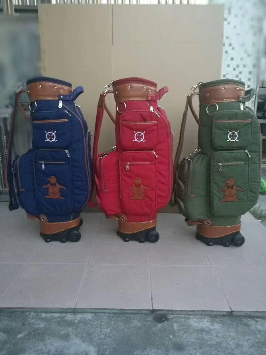 MU SPROTS GOLF bag with built in trolley and stand Carry Strap M.U