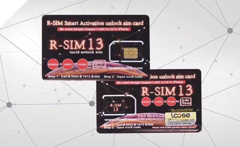 RSIM 13+ 2018 R-SIM Nano Unlock Card Fits iPhone X/8/7/6/6s/5S/ 4G iOS 10 11 12
