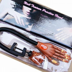 Nail Art Flexible Trainer Pratice Hand with 100 Tips (H02)