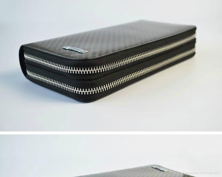 3K twill high end carbon fiber TPU Men's coated Clutches new style for Men Long 