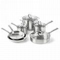 Calphalon Classic Stainless Steel Cookware Set, 10-Piece Impact-bonded aluminum 
