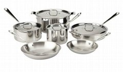 All-Clad - Stainless Steel Cookware Set, 10 piece 8400000252