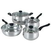 Oster - Rametto 8-Piece Cookware Set - Stainless-Steel 