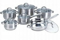 HEIM CONCEPT 12 pcs cookware set stainless steel 