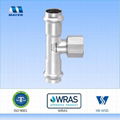 Stainless Steel Tee with female thread pipe Fitting 1