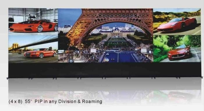 4x8 LG 55inch panel 0mm bezel seamless spliced studio lcd video wall