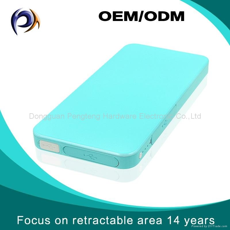 Innovation design retractable power bank for mobile phone battery charger 5
