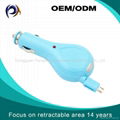 Professional Mobile Phone Universal Retractable Car Charger For your Selection 2