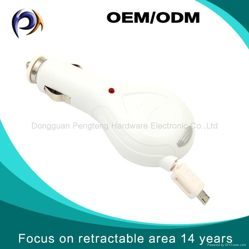 Professional Mobile Phone Universal Retractable Car Charger For your Selection 3
