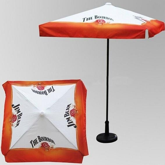 double layers printed Parasol umbrella and patio umbrella with crank handle 3