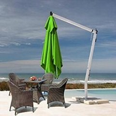 3M*3M Outdoor Wooden Hanging Patio Umbrella with Cross Base