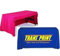 100% polyester table cover for trade show and promotion events 4