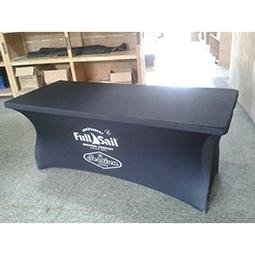 stretch table cloth with spandex fabric for advertising promtion use