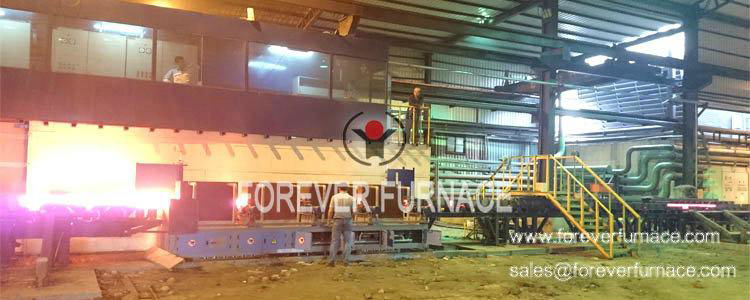 Induction heating steel billet furnace