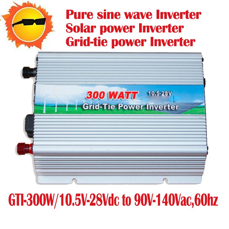 300W On-grid Solar Power Inverter with Pure Sine wave DC 10.5~28V 