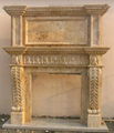 Double Marble Fireplace Of Carved Flower 1