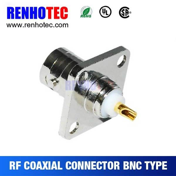  50 ohm female bnc R/A connector PCB mount connector support free OEM deisgn