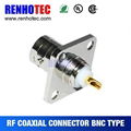  50 ohm female bnc R/A connector PCB mount connector support free OEM deisgn 1