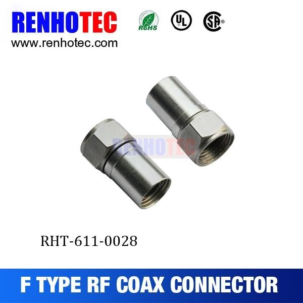 male f connector 75 ohm connector electrical terminal for coaxial cable