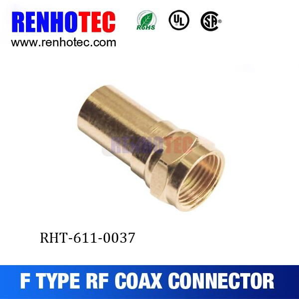 hot sale gold plating coaxial rf f connector for security systems