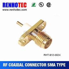 2 Hole Flange SMA Connectors For RF and Microwave Application