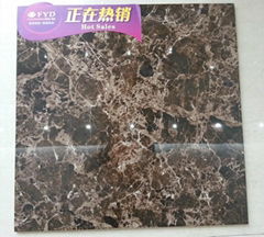 Dark Coffee Glazed Marble Porcelain Flooring Tiles